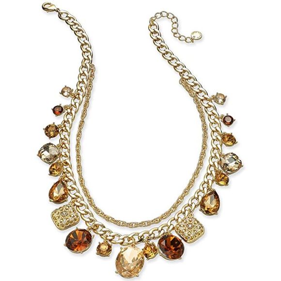 Charter Club Jewelry - Charter Club Gold-Tone Stone Layered Necklace NEW